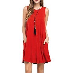 Tobi Cotton Only Yours Red Swing Dress